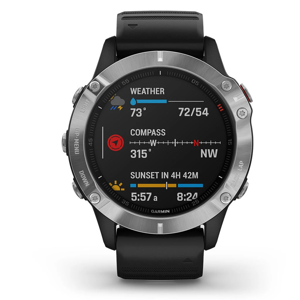 Garmin Fenix 6 GPS Sport Activty Tracking Watch | Silver/Black 2 Garmin Fenix 6 GPS Sport Activty Tracking Watch | Silver/Black - Image 2