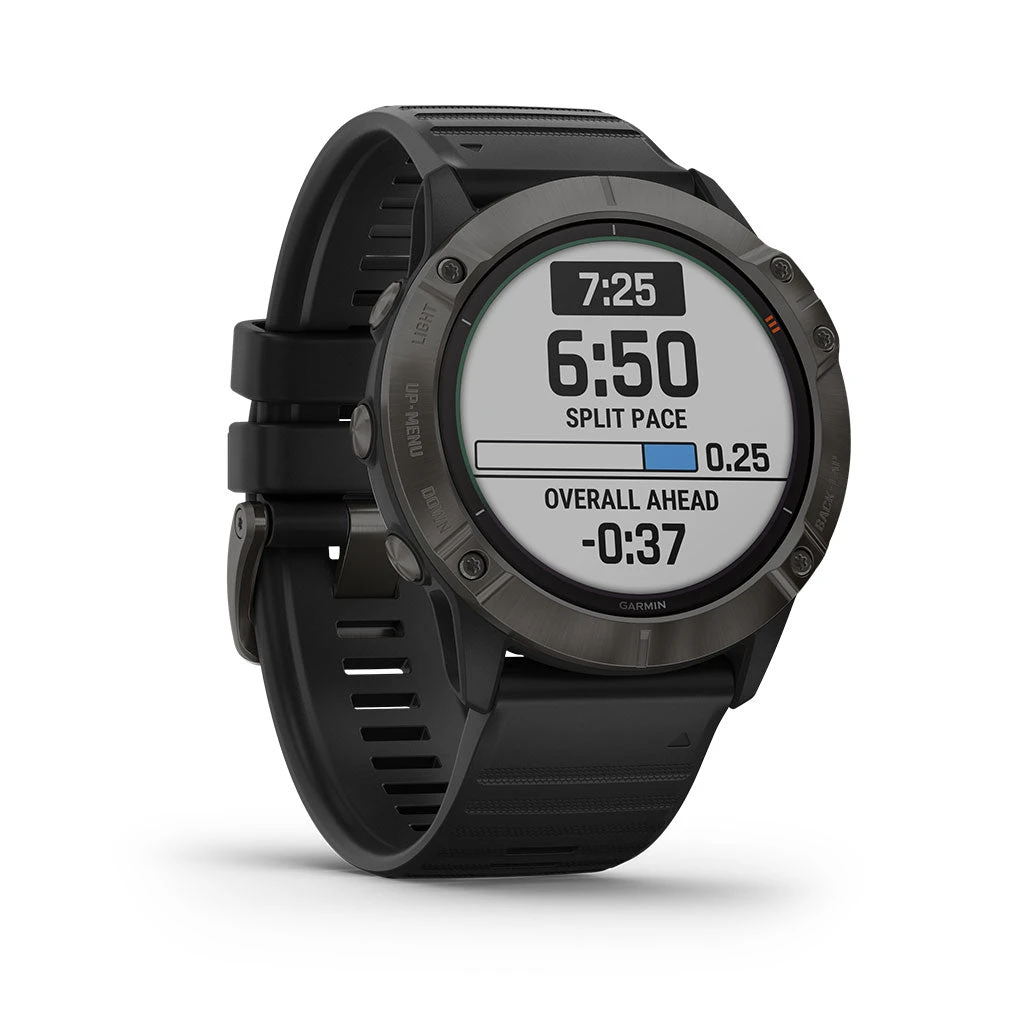 Garmin Fenix 6X Pro Solar Watch | Titanium Carbon Gray DLC/Black 3 Garmin Fenix 6X Pro Solar Watch | Titanium Carbon Gray DLC/Black - Image 3