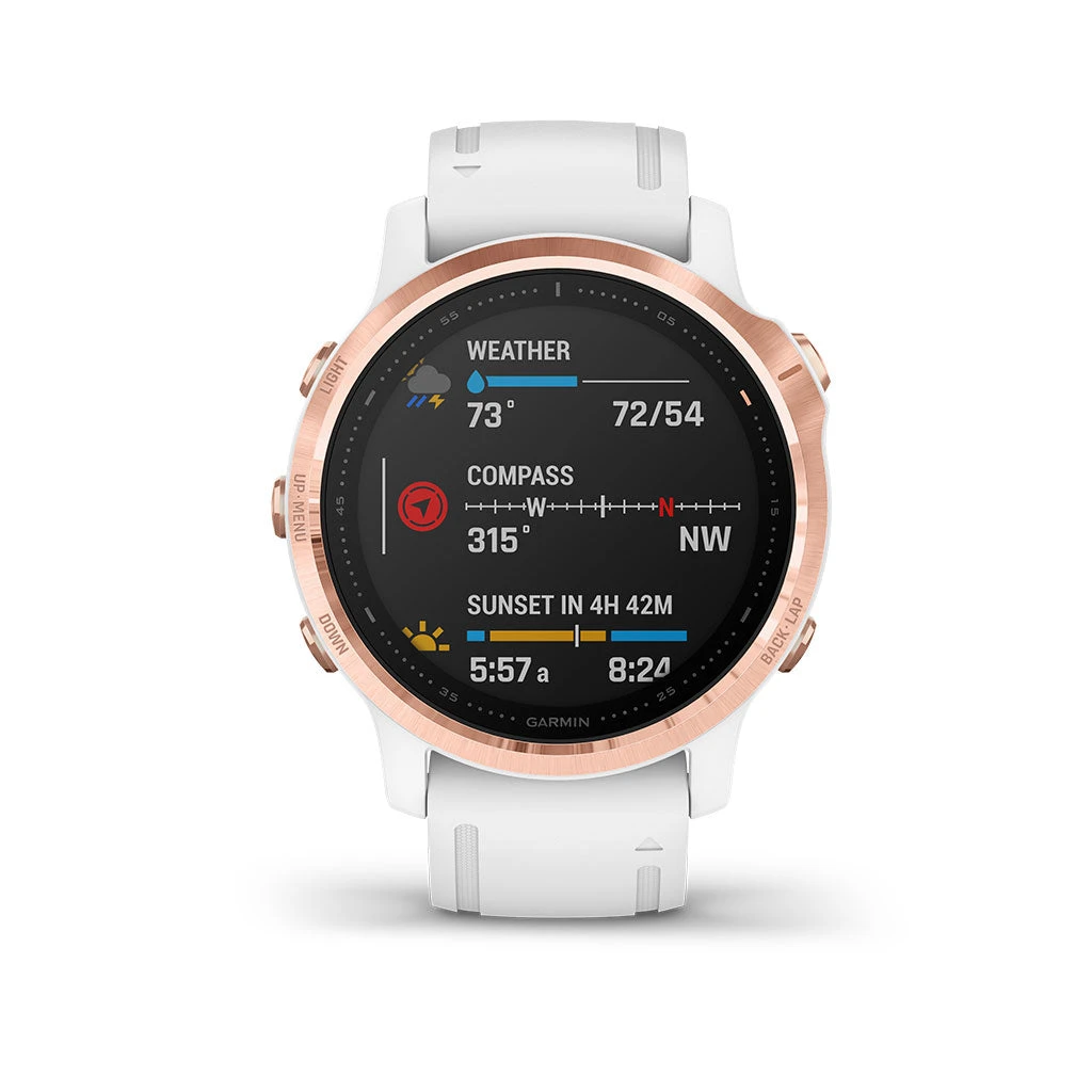 Garmin Fenix 6S Pro GPS Smartwatch | Rose Gold/White 4 Garmin Fenix 6S Pro GPS Smartwatch | Rose Gold/White - Image 4