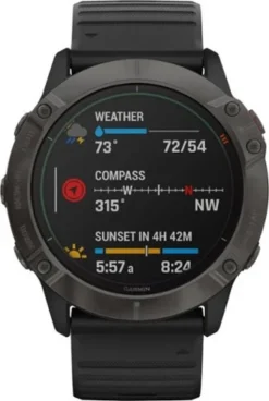 Garmin FĒNIX 6X PRO GPS SMARTWATCH 51MM FIBER-REINFORCED POLYMER - BLACK -Garmin Shop 6361879cv13d