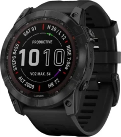 Garmin FĒNIX 7X SAPPHIRE SOLAR GPS SMARTWATCH 51 MM FIBER-REINFORCED POLYMER - BLACK DLC TITANIUM -Garmin Shop 6494386ld