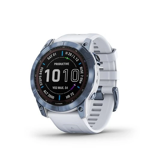 Garmin FĒNIX 7X SAPPHIRE SOLAR GPS SMARTWATCH 51 MM FIBER-REINFORCED POLYMER - MINERAL BLUE DLC TITANIUM 4 Garmin FĒNIX 7X SAPPHIRE SOLAR GPS SMARTWATCH 51 MM FIBER-REINFORCED POLYMER - MINERAL BLUE DLC TITANIUM - Image 4
