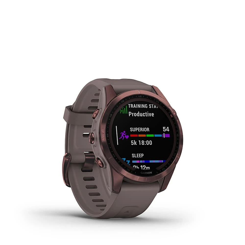 Garmin FĒNIX 7S SAPPHIRE SOLAR GPS SMARTWATCH 42 MM FIBER-REINFORCED POLYMER - DARK BRONZE TITANIUM 3 Garmin FĒNIX 7S SAPPHIRE SOLAR GPS SMARTWATCH 42 MM FIBER-REINFORCED POLYMER - DARK BRONZE TITANIUM - Image 3