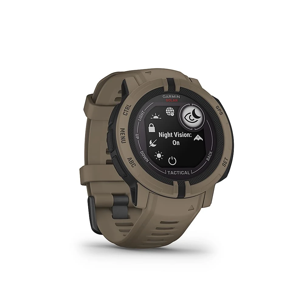 Garmin INSTINCT 2 SOLAR TACTICAL EDITION 45 MM SMARTWATCH FIBER-REINFORCED POLYMER - COYOTE TAN 3 Garmin INSTINCT 2 SOLAR TACTICAL EDITION 45 MM SMARTWATCH FIBER-REINFORCED POLYMER - COYOTE TAN - Image 3
