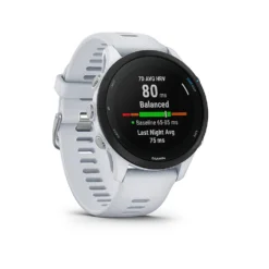 Garmin FORERUNNER 255 MUSIC GPS SMARTWATCH 46 MM FIBER-REINFORCED POLYMER - WHITESTONE -Garmin Shop 6513346 rd