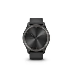 Garmin VÍVOMOVE TREND HYBRID SMARTWATCH 40 MM FIBER-REINFORCED POLYMER - SLATE STAINLESS STEEL WITH BLACK BAND