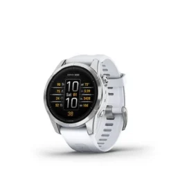 Garmin - Epix Pro (Gen 2) Standard Edition 42mm Fiber-reinforced Polymner - Silver With Whitestone Band