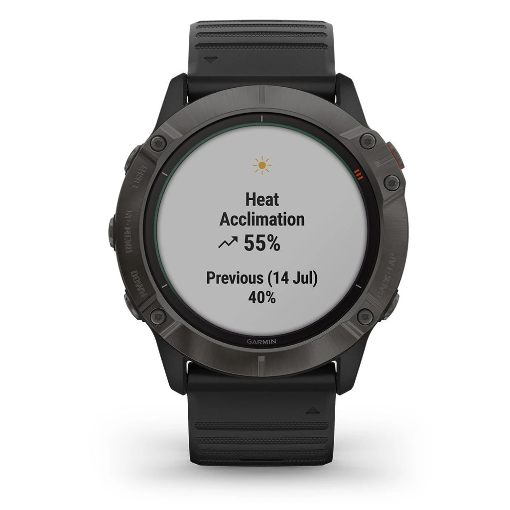 Garmin Fenix 6X Pro Solar Watch | Titanium Carbon Gray DLC/Black 8 Garmin Fenix 6X Pro Solar Watch | Titanium Carbon Gray DLC/Black - Image 8