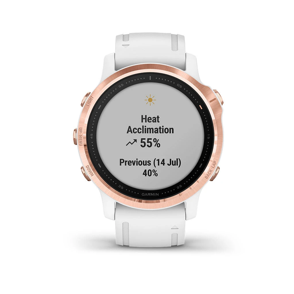 Garmin Fenix 6S Pro GPS Smartwatch | Rose Gold/White 8 Garmin Fenix 6S Pro GPS Smartwatch | Rose Gold/White - Image 8