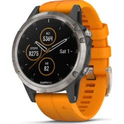 Garmin Fenix 5 Plus Sapphire Multisport GPS Watch | Solar Flare Orange