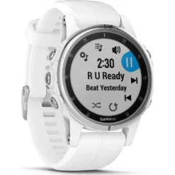 Garmin Fenix 5S Plus Sapphire Multisport GPS Watch | Carrara White -Garmin Shop R Fenix5sPlusWhite3 1