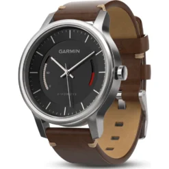 Garmin Vivomove Premium Activity Tracking Watch | Stainless Steel/Leather