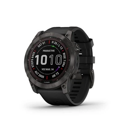Garmin - Fēnix 7X Sapphire Solar GPS Smartwatch 51 Mm Fiber-reinforced Polymer - Carbon Gray DLC Titanium 3 Garmin - Fēnix 7X Sapphire Solar GPS Smartwatch 51 Mm Fiber-reinforced Polymer - Carbon Gray DLC Titanium - Image 3