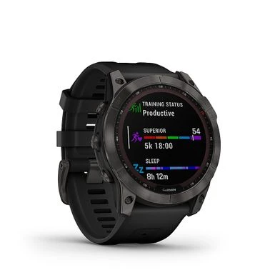 Garmin - Fēnix 7X Sapphire Solar GPS Smartwatch 51 Mm Fiber-reinforced Polymer - Carbon Gray DLC Titanium 2 Garmin - Fēnix 7X Sapphire Solar GPS Smartwatch 51 Mm Fiber-reinforced Polymer - Carbon Gray DLC Titanium - Image 2